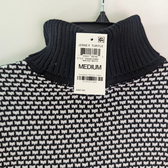 NEW Karen Scott Jersey sweater Turtle Neck -size M -Color winter white - Picture 4 of 8